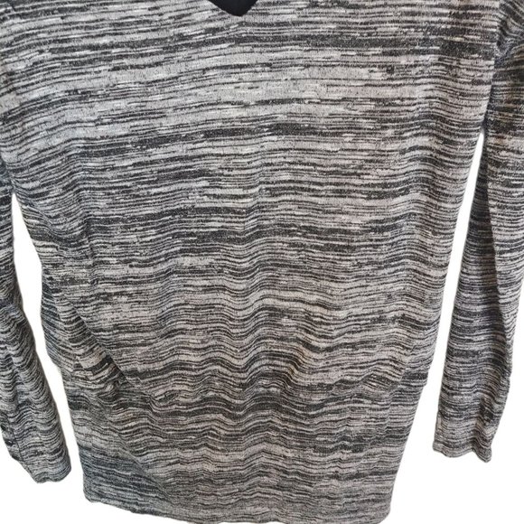 White House Black Market Womens S Gray Space Dye Long Sleeves Knit Tunic Shirt - Picture 3 of 8
